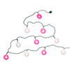 9' UL 10L White & Pink Donut Light Set