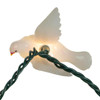9' UL 10L Glittered Dove Light Set With End Connect