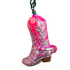 9' UL 10L Glittered Pink Cowgirl Boots Light Set With End Connect