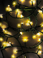 16.5' UL 100L Warm White 100% Soft Twinkle LED Green Wire Jingle Bright™ Light Set