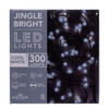 49.8' UL 300L Cool White LED Green Wire Jingle Bright™ Light Set