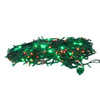 49.8' UL 300L Red & Green LED Green Wire Jingle Bright™ Light Set