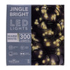 49.8' UL 300L Warm White LED Green Wire Jingle Bright™ Light Set