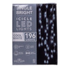 9.4' UL 196-Light Cool White LED Jingle Bright Icicle Light Set