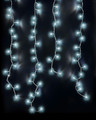 9.4' UL 196L Cool White 3MM LED Jingle Bright Connectible Icicle String Light with Rectifier