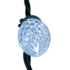 66' 100L Cool White LED Faceted C9 String Lights On Spool