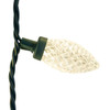 66' 100L Warm White LED Faceted C9 String Lights On Spool