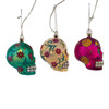 Glass Illuminated Gems USB Warm White LED Day Of The Dead Ornaments, 3 Assorted