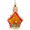 Glass Illuminated Gems USB Warm White LED Gingerbread House Ornament