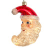 Glass Illuminated Gems USB Warm White LED Santa Moon Ornament