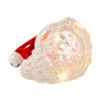 Glass Illuminated Gems USB Warm White LED Santa Moon Ornament