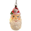 Glass Illuminated Gems USB Warm White LED Santa Moon Ornament
