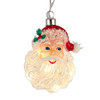 Glass Illuminated Gems USB Warm White LED Fairy Light Santa Head Ornament