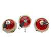90MM Glass Illuminated Gems USB Warm White LED Fairy Light Holly Leaves Bal, Onion & Finial Ornaments, 3 Assorted