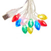 9.3' Battery Operated 20L Multicolored Fairy LED In Bubble Shell Clear Wire Light Set In PDQ
