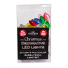 9.3' Battery Operated 20L Multicolored Fairy LED In Bubble Shell Clear Wire Light Set In PDQ