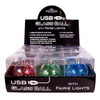 100MM Illuminated Gems USB Lighted Glass Ball Ornaments, 3 Assorted