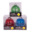 100MM Illuminated Gems USB Lighted Glass Ball Ornaments, 3 Assorted