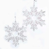 Frosted White and Clear Snowflake Acrylic Ornaments