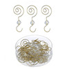 Clear Acrylic With Gold Wire Ornament Hooks, 24-Piece Set
