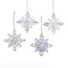 Snowflake Acrylic Ornaments, 4 Assorted