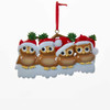 Owl Family Of 4 Ornament For Personalization
