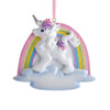Unicorn Rainbow Ornament For Personalization