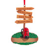 Hiking Sign Ornament For Personalization