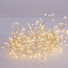 9.8' 300L Warm White Superbright LED Silver Wire Cluster Garland