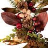 24" Un-Lit Berries and Pinecone Burgundy Rattan Wreath