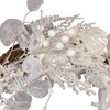 24" Un-Lit Decorated White Rattan Wreath