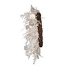 24" Un-Lit Decorated White Rattan Wreath