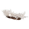 24" Un-Lit Decorated White Rattan Wreath
