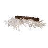 24" Un-Lit Decorated White Rattan Wreath