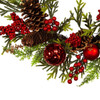 24" Un-Lit Decorated Green Rattan Wreath