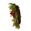 24" Un-Lit Decorated Green Rattan Wreath