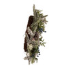 24" Un-Lit Decorated Green Flocked Rattan Wreath With Blueberries