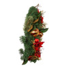 30“ Un-Lit Red & Gold Poinsettia Wreath
