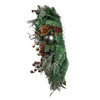 24" Un-Lit Copper & Silver Balls Green Wreath