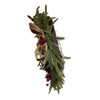 24" Un-Lit Berries & Pinecone Rattan Wreath