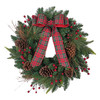 24" Decorated Unlit Green Wreath