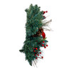 24" Decorated Unlit Green Wreath