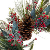 24" Decorated Unlit Rattan With Pinecones Wreath
