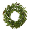 24“ Pre-Lit Clear Incandescent Pinecone Wreath