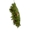 24“ Pre-Lit Clear Incandescent Pinecone Wreath