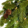 24" Pre-Lit Clear Incandescent Pinecone Wreath
