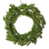24" Pre-Lit Multicolor Incandescent Pinecone Wreath
