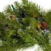 24" Pre-Lit Multicolor Incandescent Pinecone Wreath