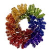 24" Un-Lit Foil Rainbow Pride Wreath