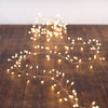 9.8' 300L Warm White Superbright Twinkle LED Silver Wire Cluster Garland